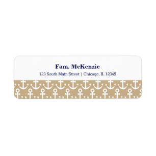 Navy pattern return address label