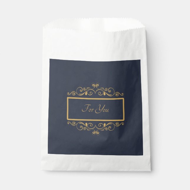 Navy Personalised Favour Bag (Front)