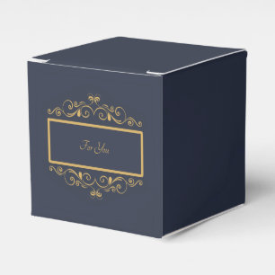 Navy Personalised Favour Box