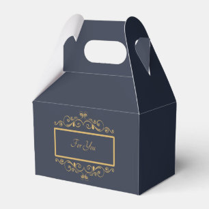 Navy Personalised Favour Box