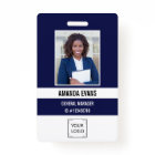 Navy | Photo Employee Logo or QR CODE Security