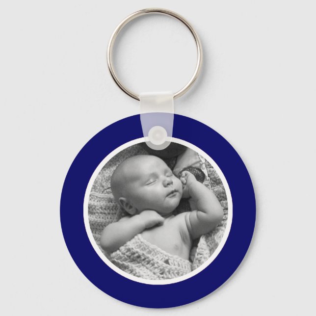Navy Photo Keychain (Front)