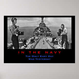 Navy Photogs at Work Poster