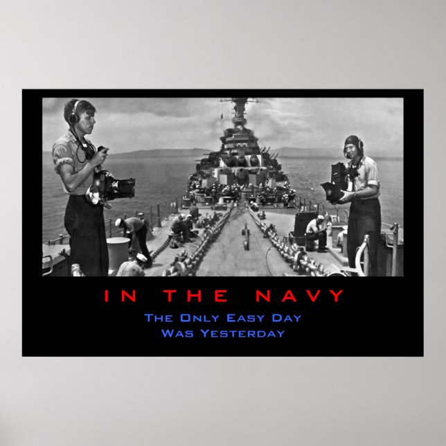Navy Photogs at Work Poster (Front)