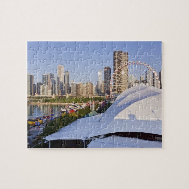 Navy Pier and Downtown Chicago Jigsaw Puzzle (Horizontal)