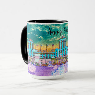 Navy Pier Chicago 1920's Watercolor Easter Colours Mug