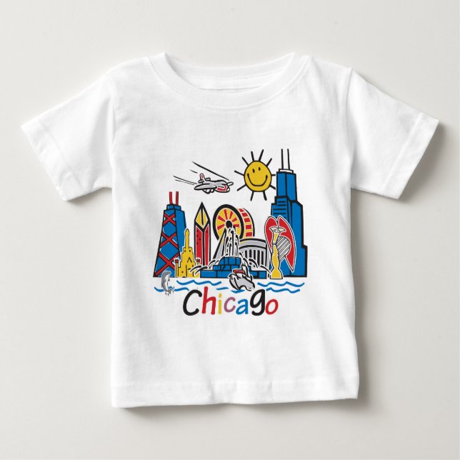 Navy Pier Chicago Baby T-Shirt (Front)