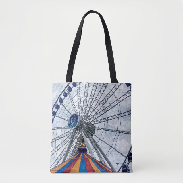 Navy Pier Ferris Wheel Tote Bag (Front)