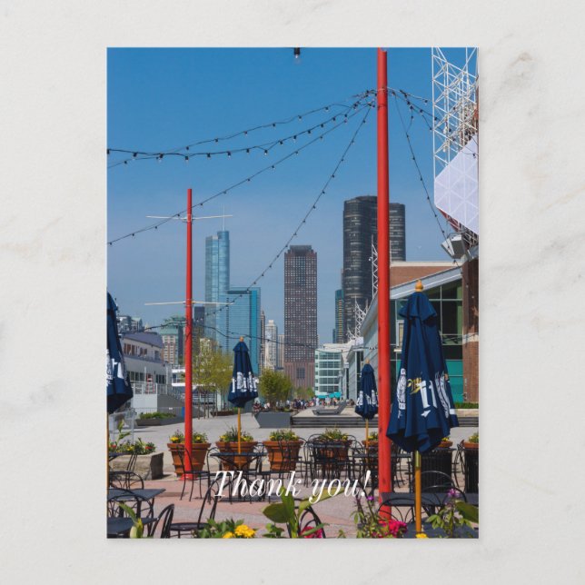 Navy Pier Lines Thank You Postcard (Front)