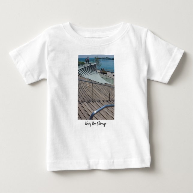 Navy Pier Stairs Baby T-Shirt (Front)