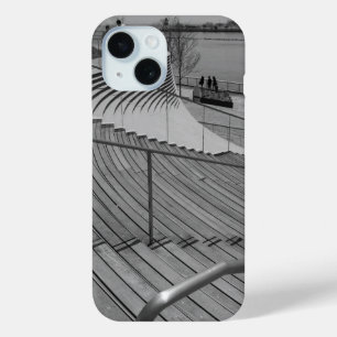 Navy Pier Stairs Grayscale iPhone 15 Case