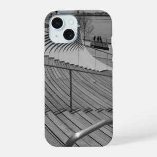 Navy Pier Stairs Grayscale iPhone 15 Case