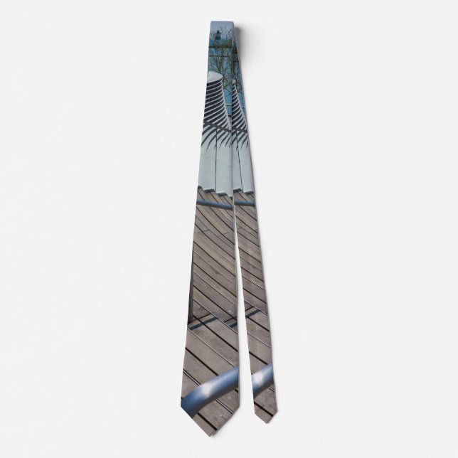 Navy Pier Stairs Neck Tie (Front)