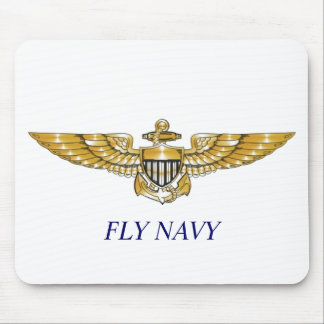Navy_Pilot_Wings, FLY NAVY Mouse Pad