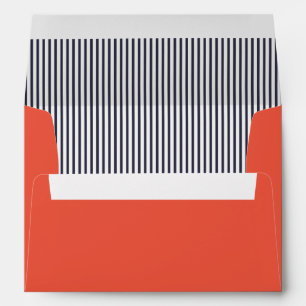 Navy Pin Stripes Envelope