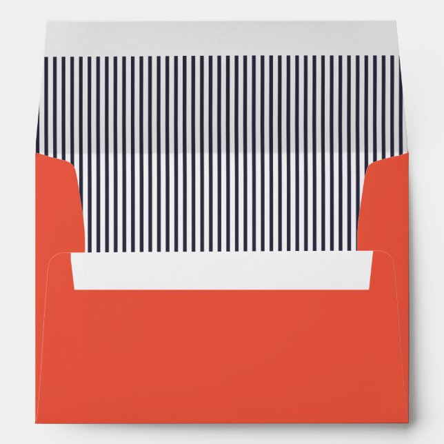 Navy Pin Stripes Envelope (Back (Bottom))