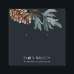 NAVY PINE CONE TREE BRANCH STUD EARRING DISPLAY SQUARE BUSINESS CARD<br><div class="desc">If you need any further customisation please feel free to message me on yellowfebstudio@gmail.com.</div>