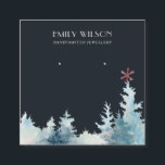 NAVY PINE TREE WINTER FOREST STUD EARRING DISPLAY SQUARE BUSINESS CARD<br><div class="desc">If you need any further customisation please feel free to message me on yellowfebstudio@gmail.com.</div>