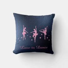 Navy & Pink Ballerina Ballet theme cushion