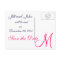 Navy Pink Save the Date Custom Monogram Postcards