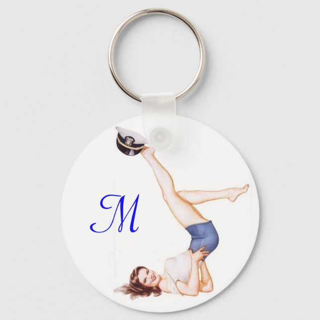 Navy pinup keychain (Front)