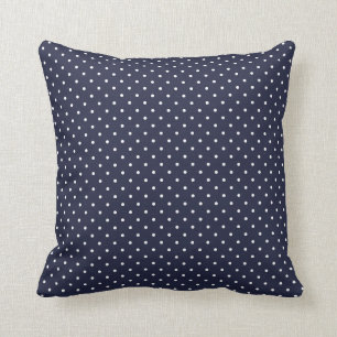 Navy Polka Dot Cushion