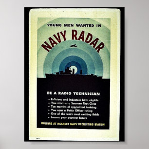 Navy Radar Poster