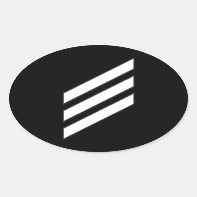 Navy Rank E-3 Seaman Oval Sticker (Front)