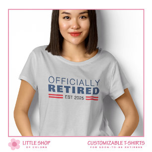 Navy Red Officially Retired Customisable T-Shirt