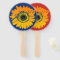 Navy Red Orange Yellow Sunflower Hand Fans