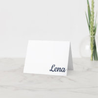 NAVY, RED Oxford, MS Personalised Note Card