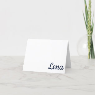 NAVY, RED Oxford, MS Personalised Note Card