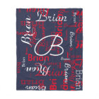 Navy & Red Pattern of Names