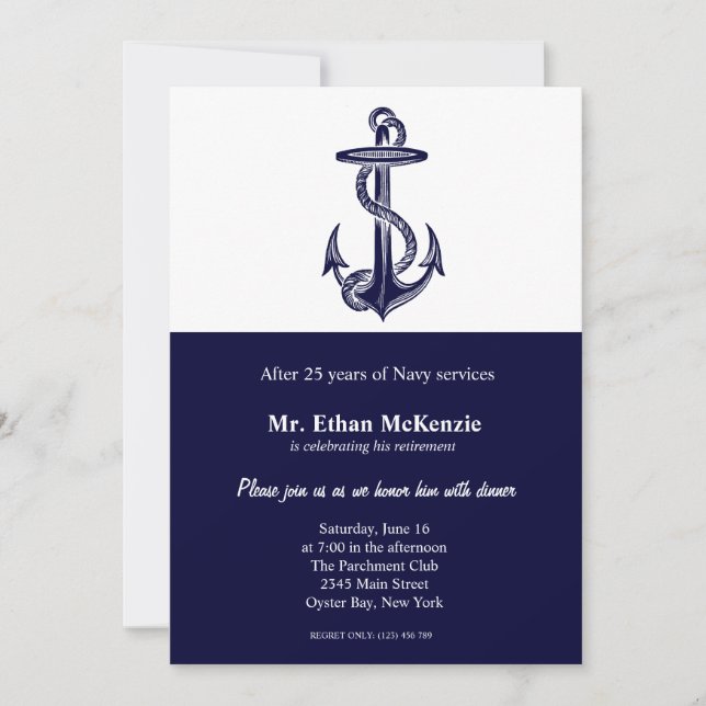 Navy Retirement Invitation (Front)