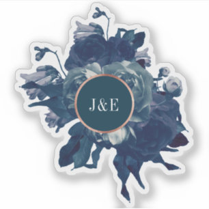 Navy Rose Gold Bouquet