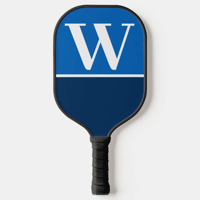 Navy Royal College Team Colours Monogram Pickleball Paddle (Front)