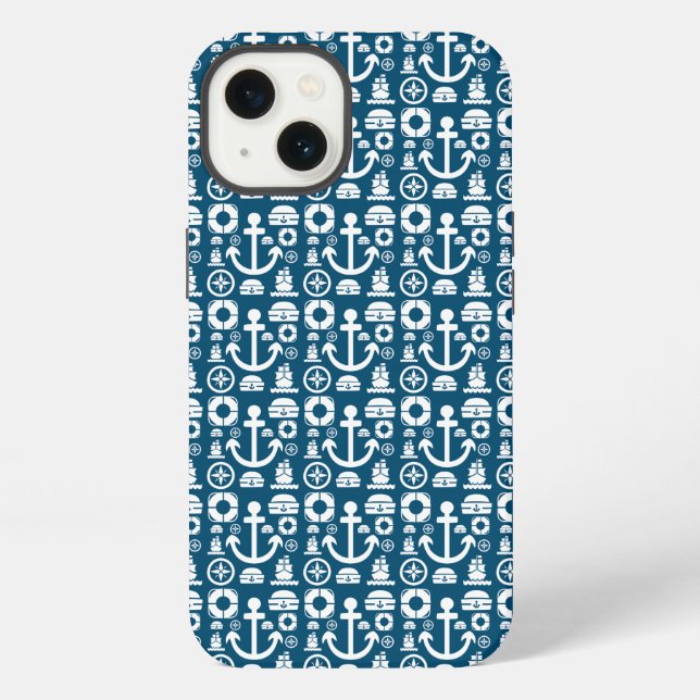 Navy sailor Element sea pattern Case-Mate iPhone C Case (Back)