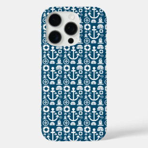 Navy sailor Element sea pattern iPhone 16 Pro Case