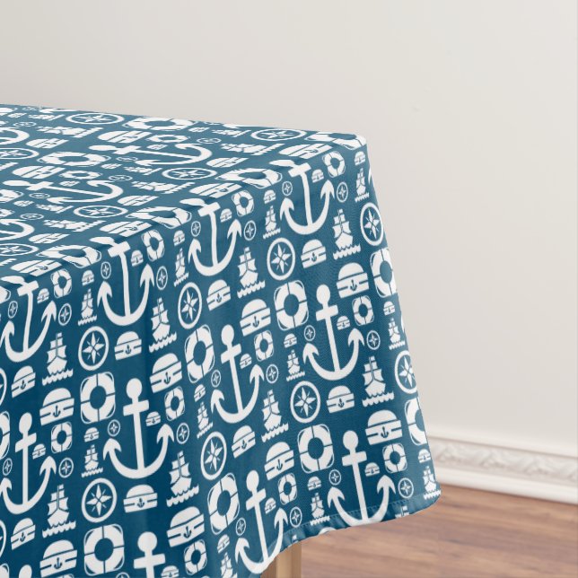 Navy sailor Element sea pattern Tablecloth (In Situ)