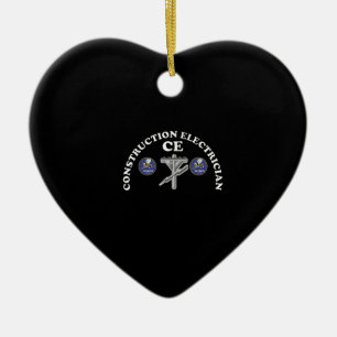 Navy Seabee Construction Electrician Rating Badge Ceramic Ornament