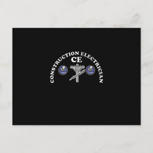 Navy Seabee Construction Electrician Rating Badge Postcard