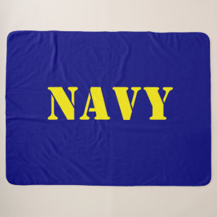 NAVY SHERPA BLANKET