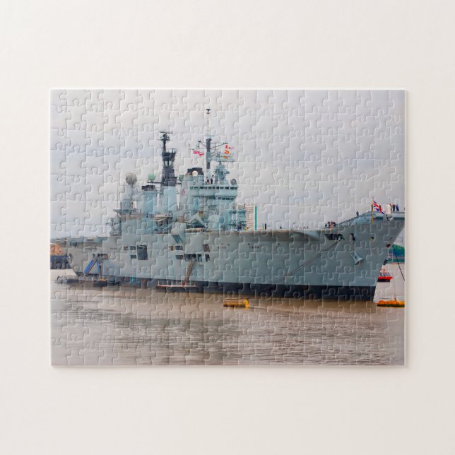 Navy Ships Tourist Attractions on the Thames. Jigs Jigsaw Puzzle (Horizontal)