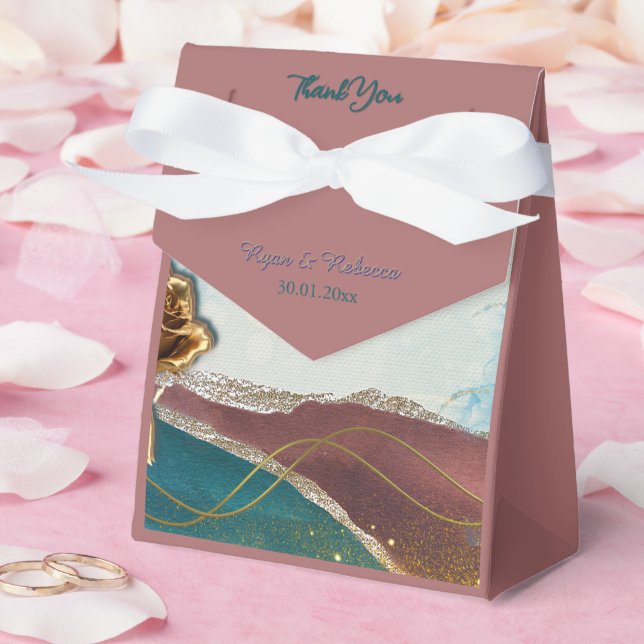 Navy Silver Gold Fovor Box (Wedding)
