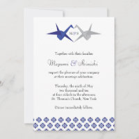 Navy / Silver Origami Cranes Wedding