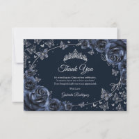 Navy Silver Quinceanera