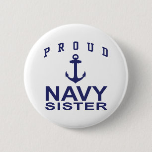 Navy Sister 6 Cm Round Badge