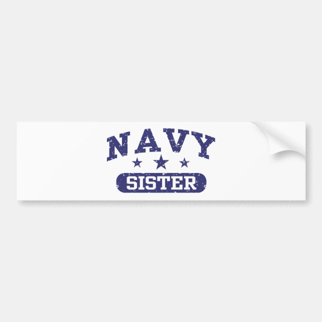 Navy Sister Bumper Sticker (Front)