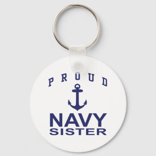Navy Sister Key Ring