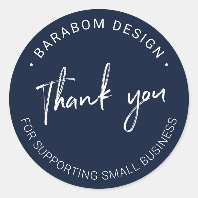 Navy Small Business Thank you package sticker (Front)